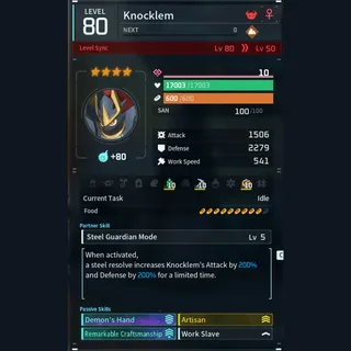 Max Legit Knocklem god-roll (worker)