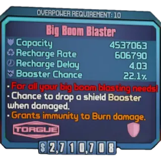 Borderlands 2 : Big Boom Blaster any level or OP LEVEL 1-10 (XBOX/PC)