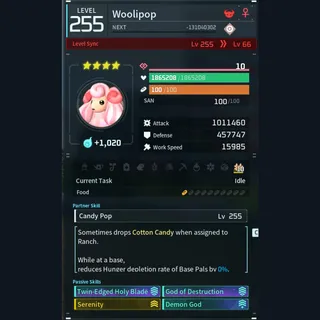 Palworld: Modded Woolipop godroll (attacker) pal Pals | Pal World | Pals