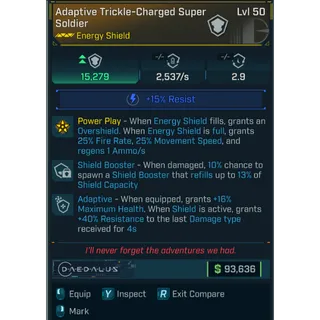 GROLL adaptive trickler-charged super soldier (shield adaptive) shield