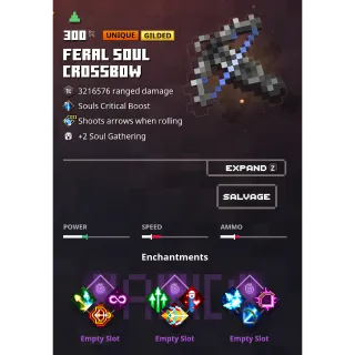 minecraft dungeons: feral soul crossbow