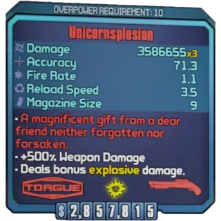 borderlands 2:  Unicornsplosion (adjustable level) 