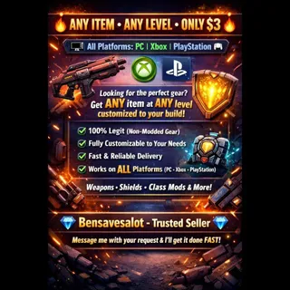 borderlands 3 custom legit item shop