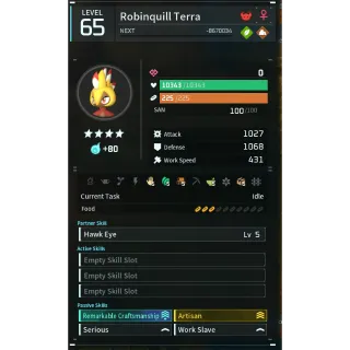 Palworld: Robinquill Terra (worker)(god-roll) | Pal World | Pals