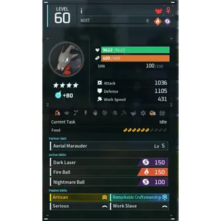 vanwyrm godroll (worker) pal palworld