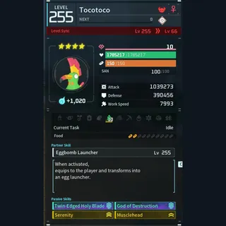Palworld: Modded Tocotoco godroll (attacker) pal Pals | Pal World | Pals