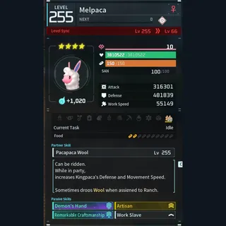 Palworld: Modded Melpaca godroll (worker) pal Pals | Pal World | Pals