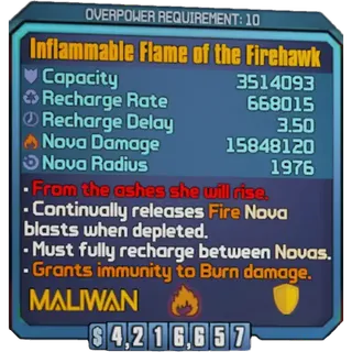 borderlands 2: Flame of the Firehawk  (Xbox/PC) (adjustable level)