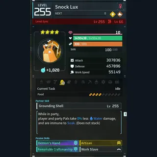 Palworld: Modded Snock godroll (worker) pal Pals | Pal World | Pals