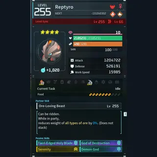 Palworld: Modded Reptyro godroll (attacker) pal Pals | Pal World | Pals