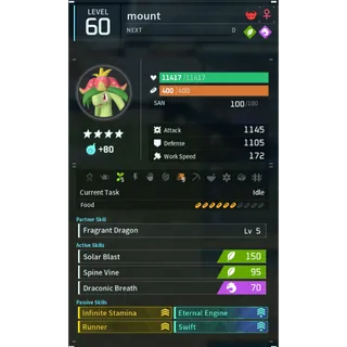 Dinossom mount palworld (mount)(god-roll) Palworld