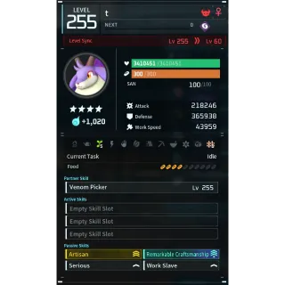 Caprity noct MODDED (worker) pal palworld