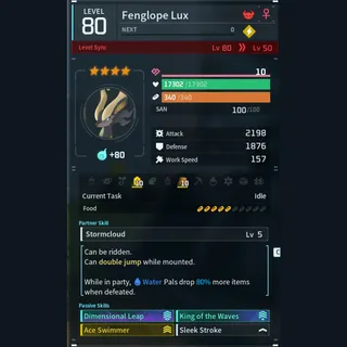 Max Legit Fenglope god-roll (swimmer)