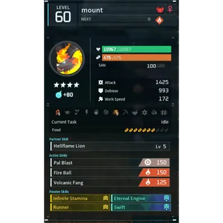 Palworld: pyrin mount (mount)(god-roll) Pals | Pal World | Pals