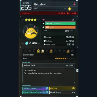 Palworld: Modded Grizzbolt godroll (worker) pal Pals | Pal World | Pals