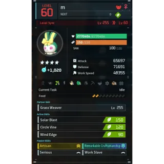 Ribbuny Botan (worker)(MODDED) Palworld