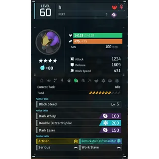 frostallion noct godroll (worker) pal palworld