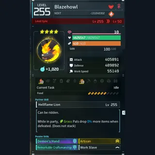 Modded Blazehowl god-roll (worker)