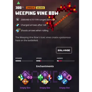 minecraft dungeons: weeping vine bow