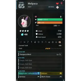 Melpaca godroll (worker) pal palworld