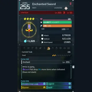 Modded Enchanted Sword god-roll (glider/transport/full-speed mount)