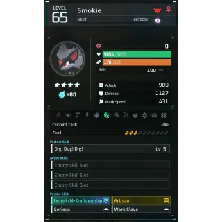Palworld: smokie (worker)(god-roll) | Pal World | Pals