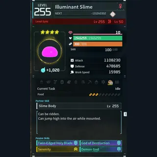 Modded Illuminant Slime god-roll (attacker)