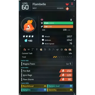 Palworld: Flambelle godroll (attacker) pal Pals Pals | Pal World | Pals