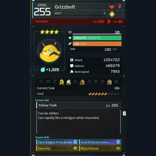 Palworld: Modded Grizzbolt godroll (attacker) pal Pals | Pal World | Pals