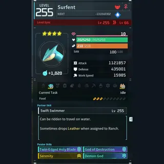 Palworld: Modded Surfent godroll (attacker) pal Pals | Pal World | Pals