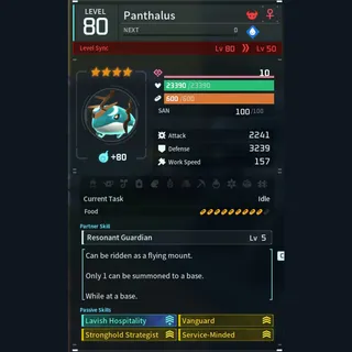 Max Legit Panthalus god-roll (booster)