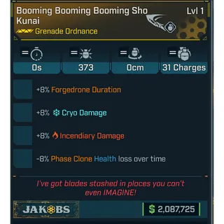 modded level 1 kunai (1 thousand paper cuts)