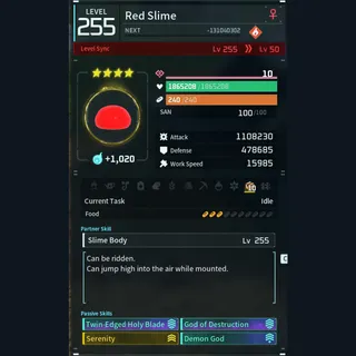 Modded Red Slime god-roll (attacker)