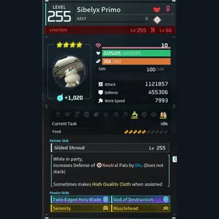 Palworld: Modded Sibelyx godroll (attacker) pal Pals | Pal World | Pals