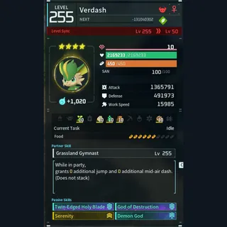 Modded Verdash god-roll (attacker)
