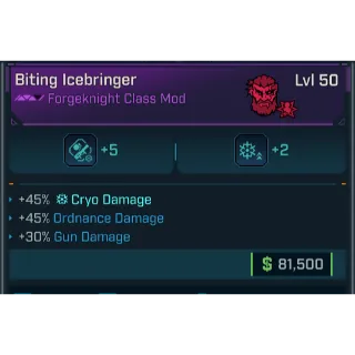 god-roll biting icebringer (cryo dmg &dd &gun damage) leveling 50