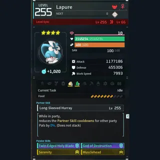 Palworld: Modded Lapure godroll (attacker) pal Pals | Pal World | Pals