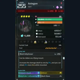 Palworld: Modded Astegon godroll (worker) pal Pals | Pal World | Pals