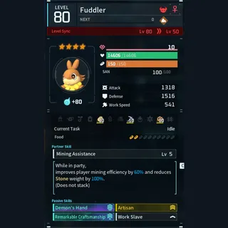 Max Legit Fuddler god-roll (worker)