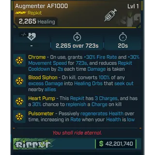 modded level 1 ultimate repkit (every repkit effect and legendary effect)