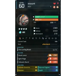 reptyro  mount palworld (mount)(god-roll) Palworld