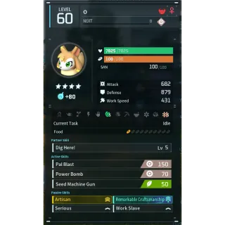 vixy  godroll (worker) pal palworld