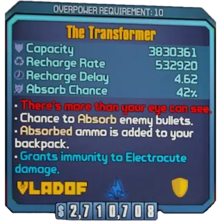 Borderlands 2: The Transformer any level or OP LEVEL 1-10 (XBOX/PC)