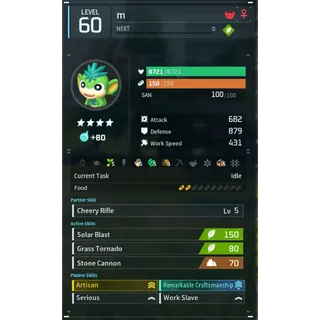 tanzee godroll (worker) pal palworld