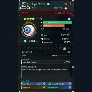 Modded Eye Of Cthulhu god-roll (attacker)
