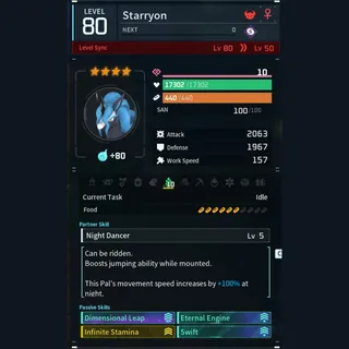 Max Legit Starryon god-roll (mount)
