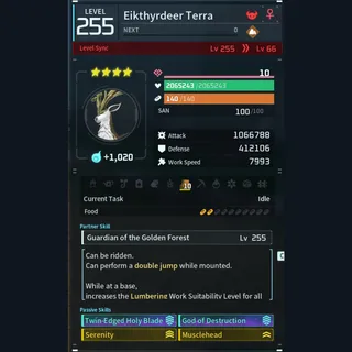 Palworld: Modded Eikthyrdeer godroll (attacker) pal Pals | Pal World | Pals