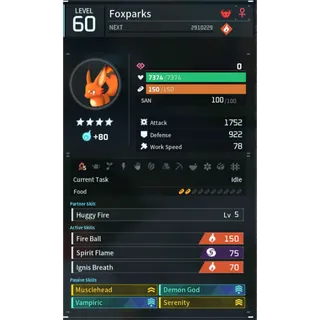 Palworld: foxsparks godroll (attacker) pal | Pal World | Pals