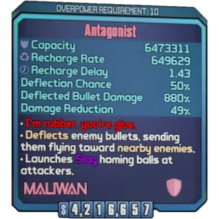 borderlands 2: Antagonist shield (Xbox/PC) (adjustable level)