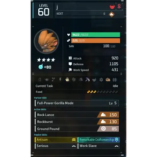 Gorirat Terra godroll (worker) pal palworld